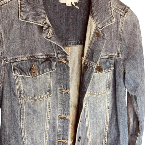 Paige Light Washed Distressed Denim Jean Jacket - Picture 5 of 10